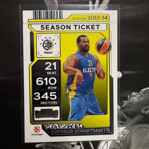 Sofoklis Schortsianitis Panini Contenders Euroleague Basketball 2025/26 new