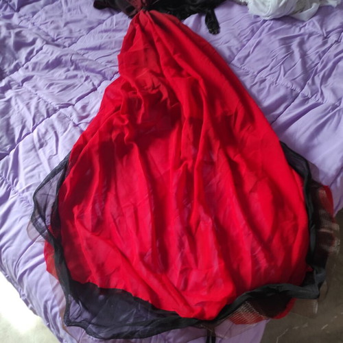 Contemporary dance belly oriental costume like new, white and red