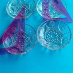 Glass dessert plates like new