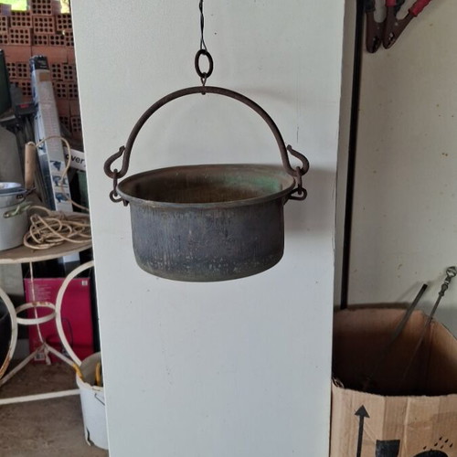 Bronze vintage decoration with iron supports used