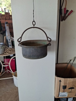 Bronze vintage decoration with iron supports used