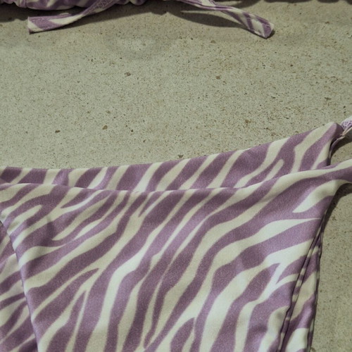 Decoro Lilac Zebra Print Bikini Set new, size S/M