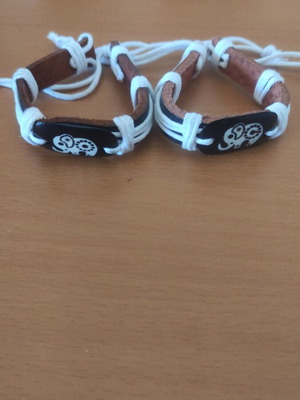 Handmade bracelets new from Rome, black and brown