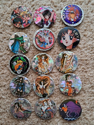 Zodiac and love badges used, pack of 15 pieces