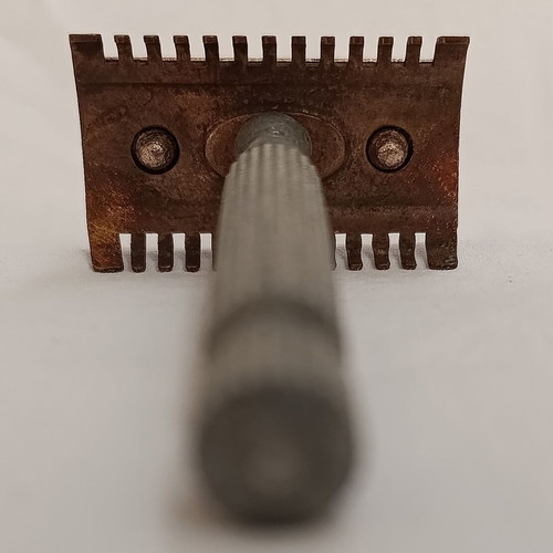 Collectible Open Comb Safety Razor used, brass head, 1940s–50s