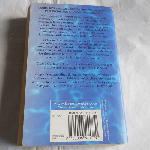 Zelda's Cut Philippa Gregory used novel in English
