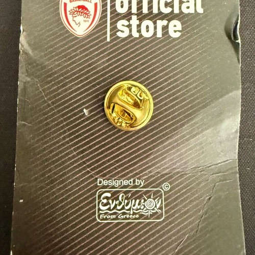Metal Olympiacos BC lapel pin new, authentic