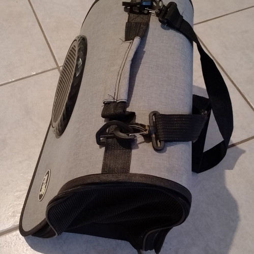 Pet carrier bag used with dog toy