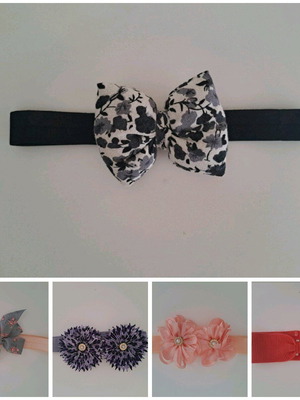Baby hairbands like new, set of 5 pieces