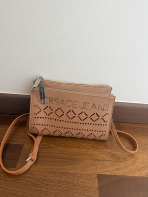 Versace Jeans τσάντα crossbody μεταχειρισμένη, μπεζ πορτοκαλί