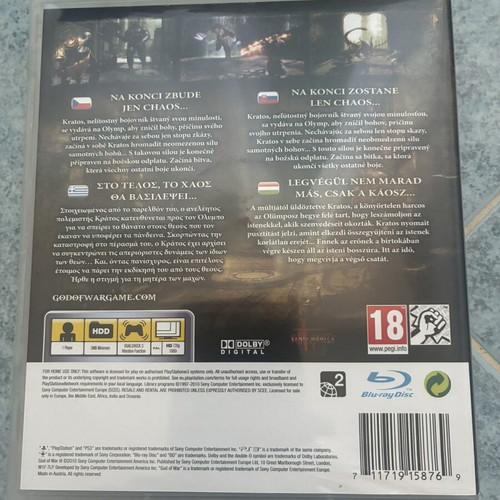 God of War III PS3 game like new