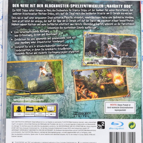 Uncharted: Drake's Fortune PS3 used action-adventure game