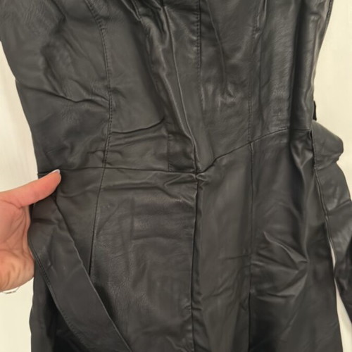 Midi leather dress Attrattivo like new, black, size S