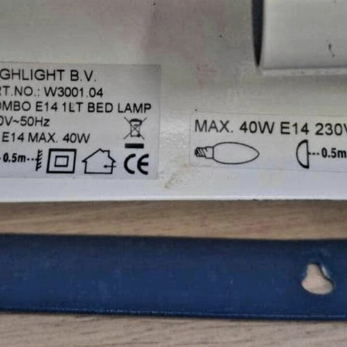 Happylight bedlamp blue vintage, used, E14 fitting