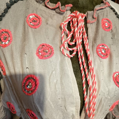 Indian summer dress, one size, pink and grey