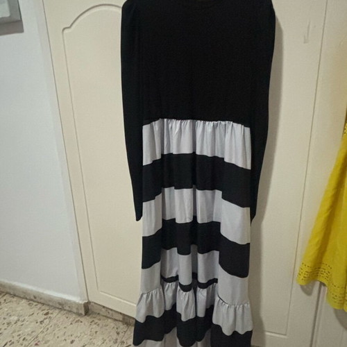 Black dress with white details like new