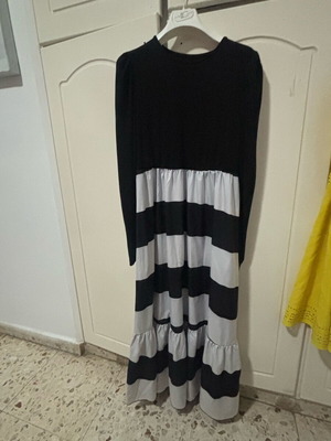 Black dress with white details like new