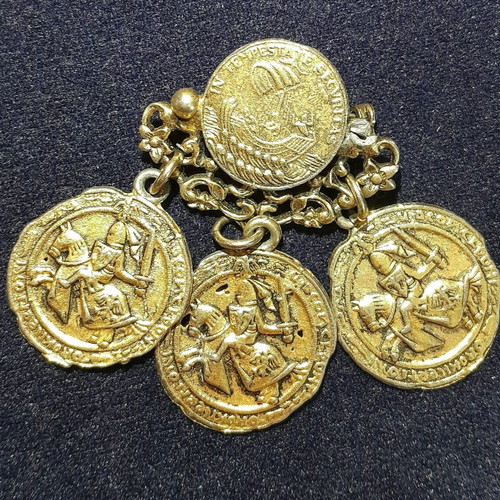 Bronze Knights Pin used antique