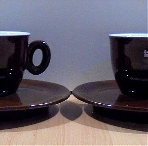 Taf εσπρέσσο καφές διαφημιστικό σετ δύο φλιτζανιών με πιατάκια
