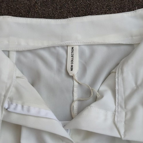 High-waist straight-leg pants vanilla color size M new