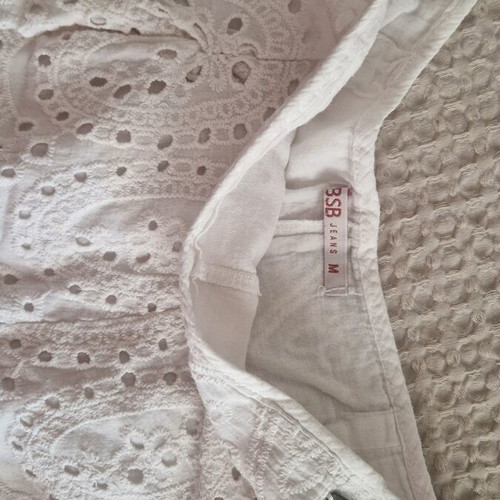 Bsb shorts with lace, like new, size M 38 10, white