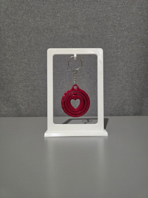 3D printed rotating heart keychain spinner like new