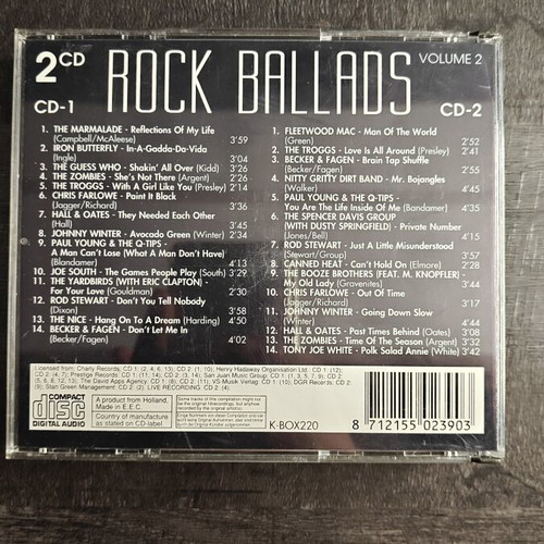 Rock Ballads Volume 2 double disc CD