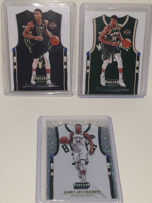 Giannis Antetokounmpo 2018 Panini Threads NBA & SP Dazzle like new, set of 3 cards