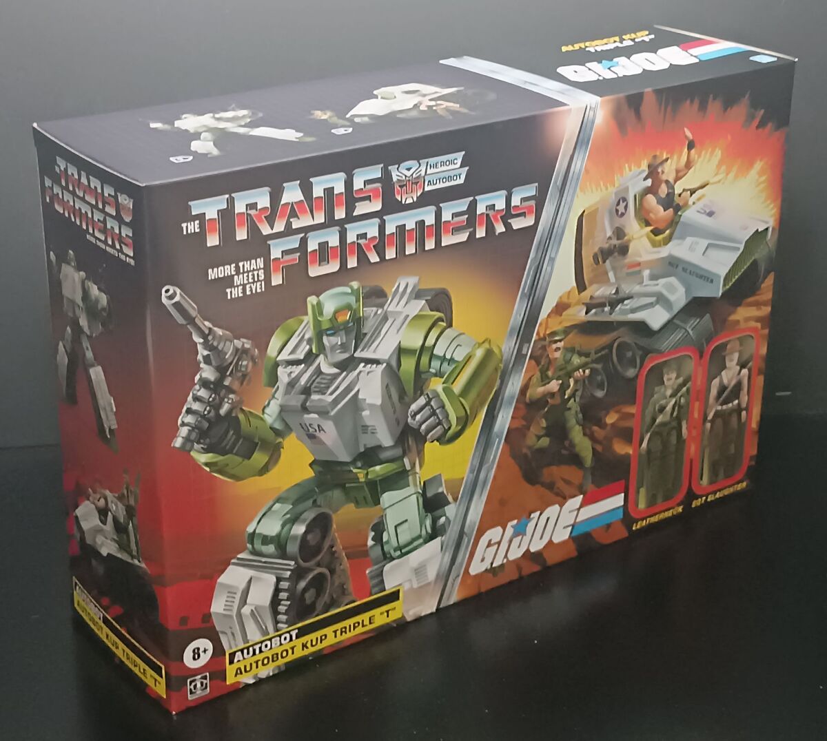 Transformers Collaborative Autobot Kup Triple T 22,8 Cm Con Figure G.I. Joe Sgt Slaughter E Leatherneck
