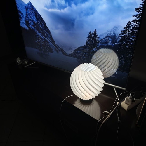 3D Printed Table Lamp Spiral Swirl Design new