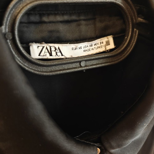 Zara satin long black shirt like new, size XS