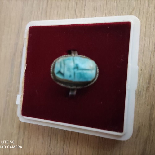 Silver 1000 Grade Ring with Scarab New
