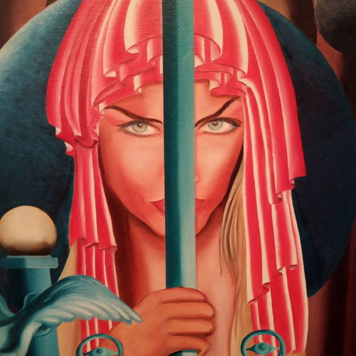 KARMA (1996) Large Oil Painting by Nikos Minas New
