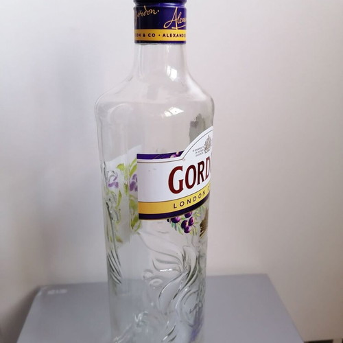 Gordon's glass bottle 28 cm height like new for crafts