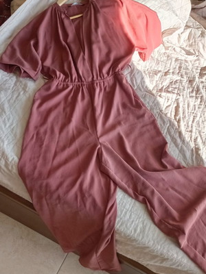 Zara jumpsuit used, short sleeve, sapio milo color, size S