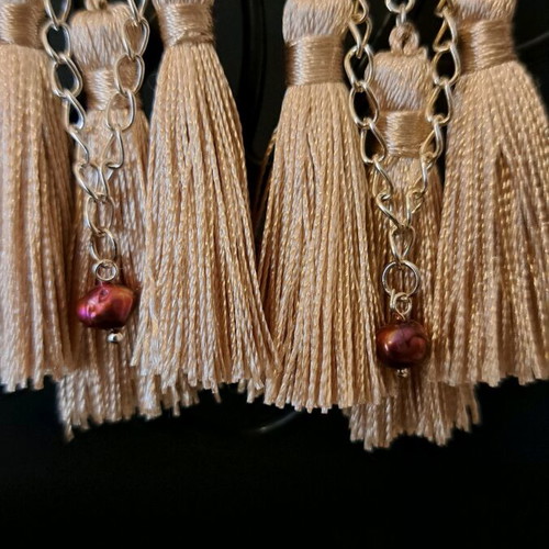 Handmade earrings with tassels new