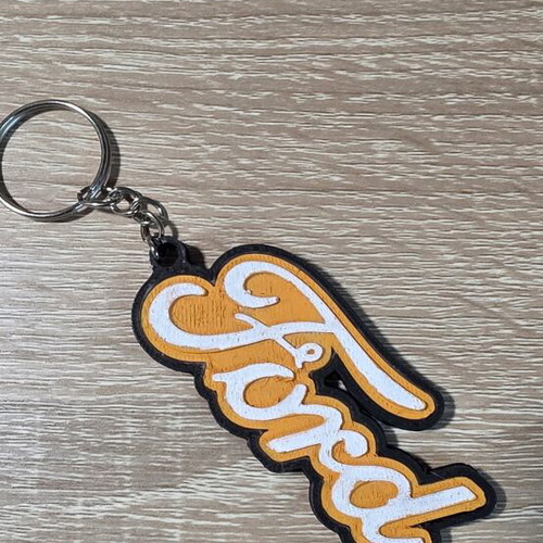 Handmade 3D Printed Ford Logo Keychain