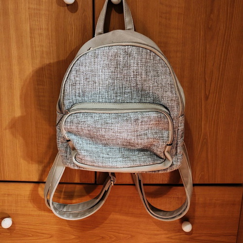 Beige backpack bag used