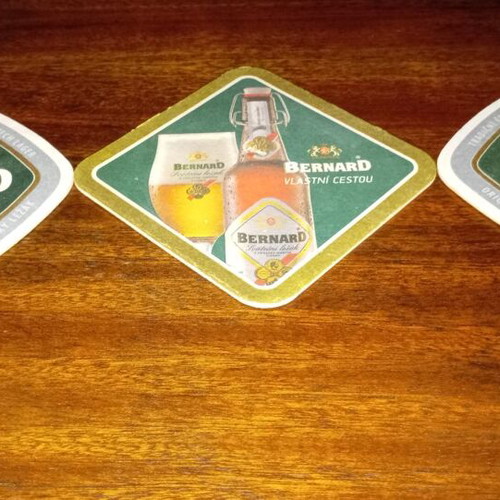Old beer coasters new, collector's set with Gambrinus holder
