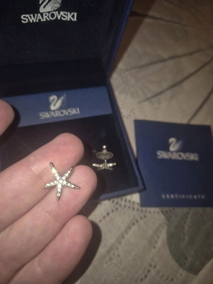 Swarovski earrings new, silver