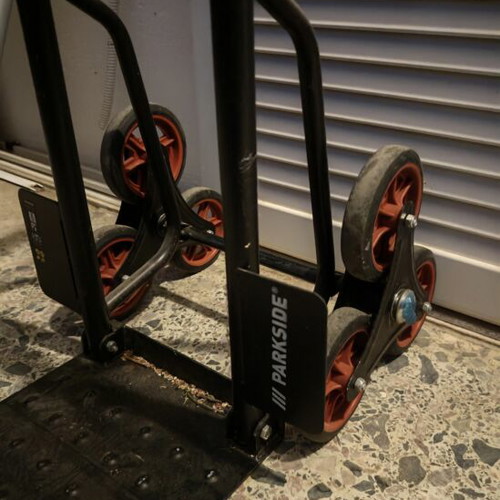 Parkside Performance transport trolley used with 3 legs for stairs