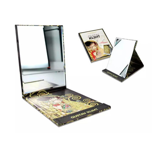 Bijou mirror with Kiss artwork by Gustav Klimt new, leatherette