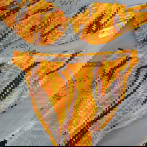 Μαγιό μπικίνι καινούργιο, μέγεθος 50 κάτω και σουτιέν C, πορτοκαλί