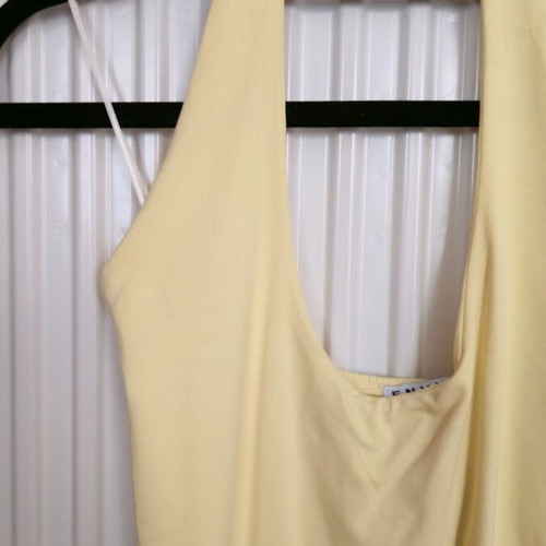 Envy Fashion Halterneck Backless Top new, size S, yellow