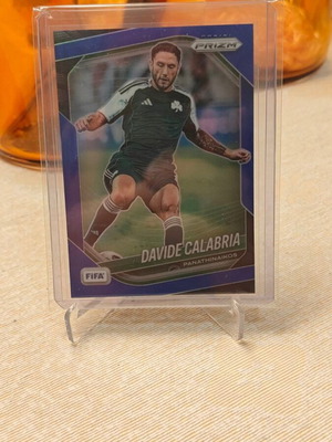 Davide Calabria Blue Prizm Panini Prizm FIFA Soccer Card 045/199 Panathinaikos