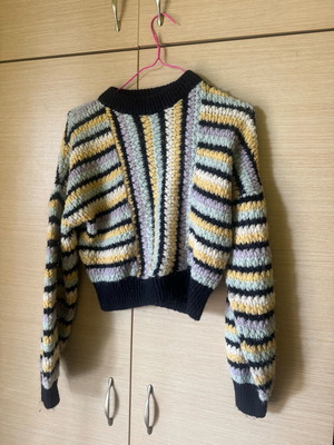 Πουλόβερ Zara σαν καινούργιο, μέγεθος S, μαύρο και μπλε