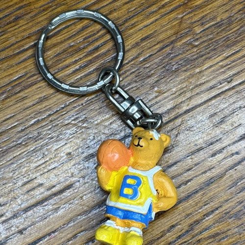 Children's basketball bear keychain used
