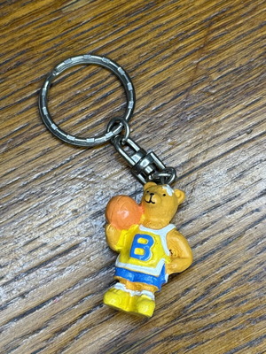 Children's basketball bear keychain used