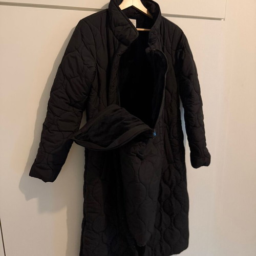 Seraphine Maternity & Baby Carrier Coat 3 in 1, black, long