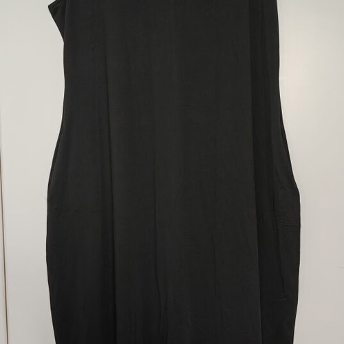 Black maxi dress 4XL, elastic with pockets